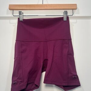 Gymshark Women's High-Waisted Burgundy Shorts
